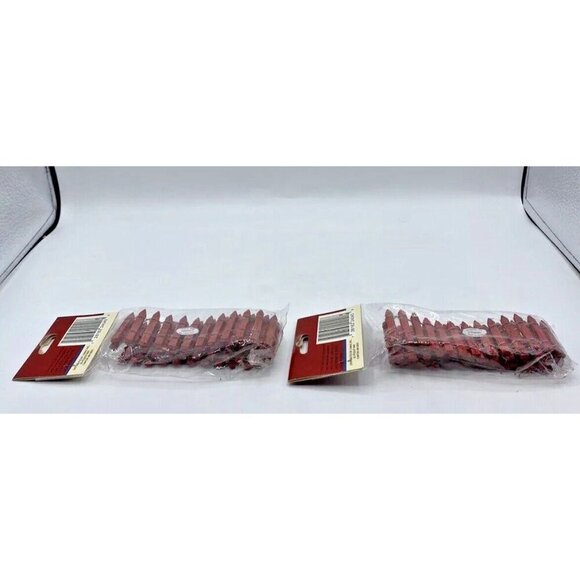 Vtg 90s Lemax Wired Wooden Fence Lot 2 Christmas Village 18 In Holiday Retro - Picture 4 of 11